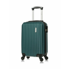 Чемодан Lcase Krabi, 30 л, размер XS, темно-зеленый