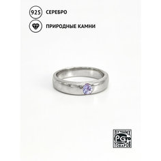 Кольцо Кристалл Мечты, серебро, 925 проба, танзанит, размер 17, синий, фиолетовый