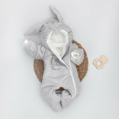 Комбинезон KinDerlitto размер 68-74, , серый