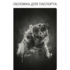Обложка для паспорта Elole Design, черный, белый