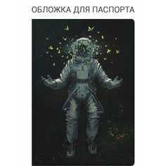 Обложка для паспорта Elole Design, черный, белый, серый