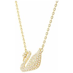 Колье SWAROVSKI, кристаллы Swarovski, длина 40 см, золотистый