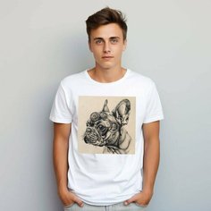 Футболка PrintLemura с французским бульдогом, размер 46, с французским бульдогом 5