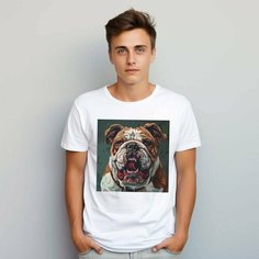 Футболка PrintLemura с бульдогом, размер 46, с бульдогом 2