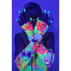Ультрафиолетовые «Неоновые» перчатки-рукава Unisex Motion Lamps