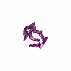 Серьги каффы caviar jewellery, рубин синтетический, размер 10 мм, фиолетовый