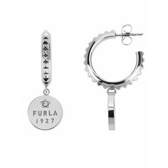 Серьги конго FURLA, серебристый
