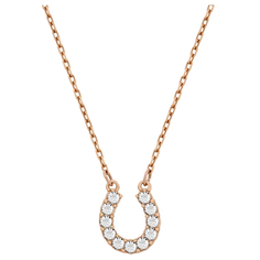 Колье SWAROVSKI, кристаллы Swarovski, длина 38 см, розовое золото