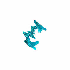 Серьги каффы caviar jewellery, фианит, размер 13 мм, бирюзовый