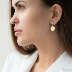 Серьги с подвесками Sirius Jewelry, серебро, 925 проба, золочение, размер 15 мм, длина 1.5 см, , золотой
