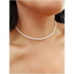 Колье JEWELRY A VENTO, жемчуг культивированный, длина 35 см, белый/серебристый