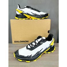 Кроссовки Salomon ALPHACROSS 4, размер 10.5, белый/желтый