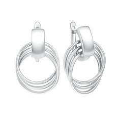 Серьги Яхонт, серебро, 925 проба