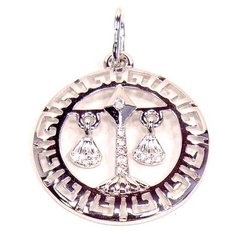 Подвеска The Jeweller, серебро, 925 проба, родирование, фианит, серебристый