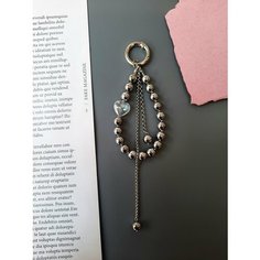 Украшение на сумку, гладкая фактура, серебро Samocvet Kamni