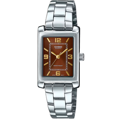Наручные часы CASIO, коричневый, серебряный
