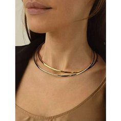 Колье, длина 41 см, серебристый Luchi