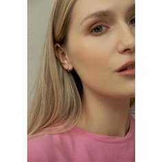 Моносерьга LU Jewel, серебро, 925 проба, родирование, размер 11 мм, длина 1.1 см, , серебристый