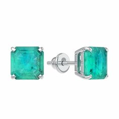 Серьги пусеты Яхонт, серебро, 925 проба, горный хрусталь, , бирюзовый