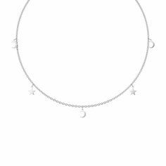Колье Яхонт, серебро, 925 проба, длина 40 см.