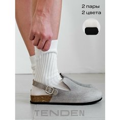 Носки TENDEN, размер 36-39, белый/черный
