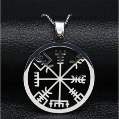 Славянский оберег, колье, длина 50 см, черный, белый, серебряный Reniva