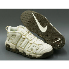 Кроссовки NIKE Air More Uptempo 96, полнота D, размер 11,5 US, бежевый, коричневый