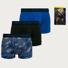 Трусы NIKE, комплект из 3 шт., размер M, синий, черный