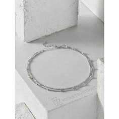 Браслет-цепочка Krastsvetmet, серебро, 925 проба, длина 26 см., серебристый
