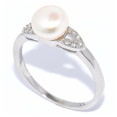 Кольцо Silver WINGS, серебро, 925 проба, жемчуг культивированный, фианит, размер 17.75