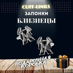 Запонки , серебряный Cuff Links