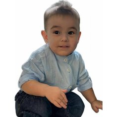 Рубашка MARCO Soni, размер 5-6 лет 104-110, голубой