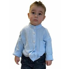 Рубашка MARCO Soni, размер 6-7 лет 110-116, голубой