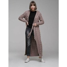 Кардиган eve moda.m, размер 44-46, , темно-бежевый