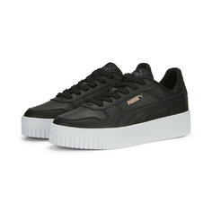 Кеды PUMA Carina Street Sneakers Women, размер 4 UK, Puma Black-Puma Black-Rose Gold-Puma White
