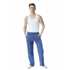 Брюки NL Textile Group, размер 48, синий/белый/клетка
