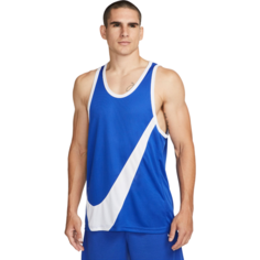 Майка спортивная NIKE Dri-FIT, размер L, синий/белый