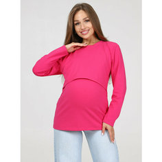 Лонгслив для кормящих мам Mama Jane, размер 48, , фуксия