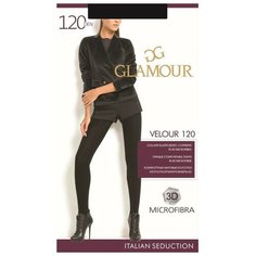 Колготки Glamour Velour 120, 120 den, размер 3-4, nero