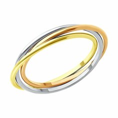 Кольцо Diamant online, красное золото, 585 проба, размер 17