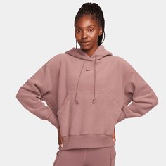 Худи спортивное NIKE Phoenix Plush, размер XS, , темно-розовый/черный