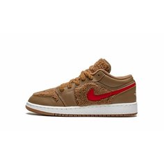 Кроссовки Jordan Air Jordan 1 Low, размер 38.5 EUR = 6Y US = 24 CM = 37.5 RU, коричневый, мультиколор