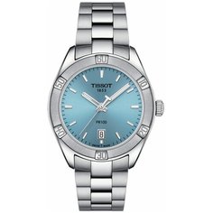 Наручные часы TISSOT T-Classic, серебряный, голубой