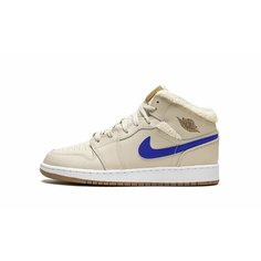 Кроссовки Jordan Air Jordan 1 Mid, размер 38 EUR = 5.5Y US = 24 CM = 37 RU, бежевый, мультиколор