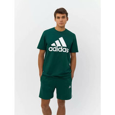 Футболка adidas, размер S, зеленый