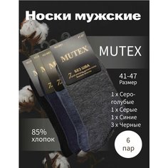 Носки Pakhta tex, размер 41-47, синий, черный, серый
