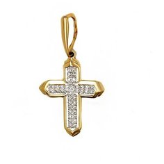 Подвеска The Jeweller, желтое золото, 585 проба, фианит, золотистый