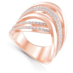 Кольцо Silver WINGS, серебро, 925 проба, фианит, размер 16.5