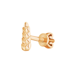 Моносерьга Ювелир Карат, красное золото, 585 проба, размер 6 мм, длина 0.6 см, , золотистый