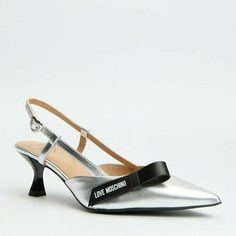 Босоножки LOVE MOSCHINO, размер 39, серебряный